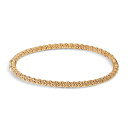 Браслет жесткий из серебра с позолотой