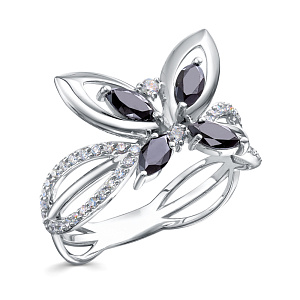 Кольцо из белого золота с бриллиантами