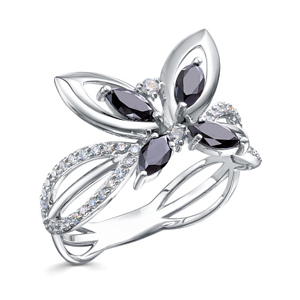 Кольцо из белого золота с бриллиантами