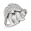 Кольцо из серебра с фианитами