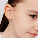 Серьги детские из красного золота с сапфирами