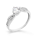 Кольцо из серебра с фианитами