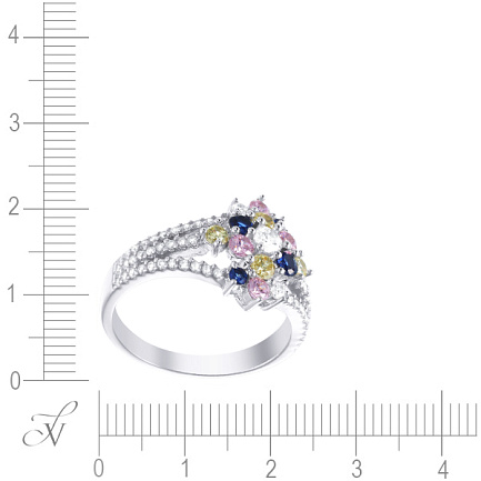 Кольцо из серебра с фианитом