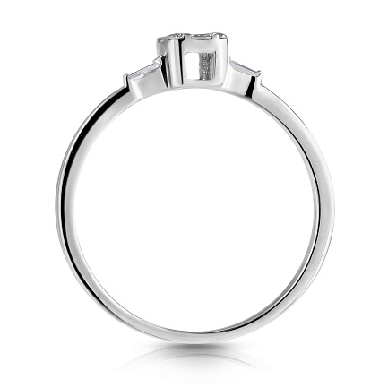 Кольцо из белого золота с бриллиантами