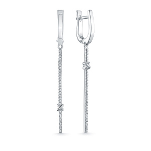 Серьги из белого золота с бриллиантами