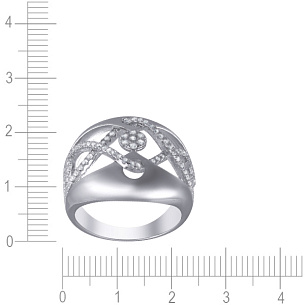 Кольцо из серебра с фианитом