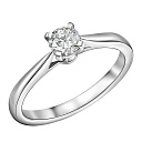 Кольцо из белого золота с бриллиантом