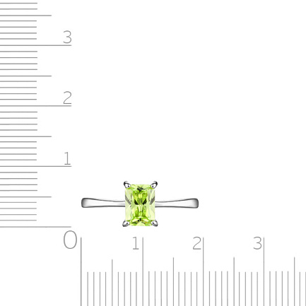 Кольцо из серебра с фианитом