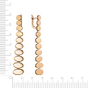 Серьги с английским замком из серебра с позолотой