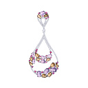 Подвеска из серебра с фианитом