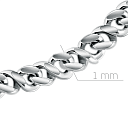 Браслет автомат из серебра, плетение восьмёрка