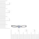 Кольцо помолвочное из белого золота с бриллиантом