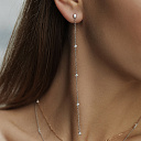 Пусеты из белого золота с бриллиантами