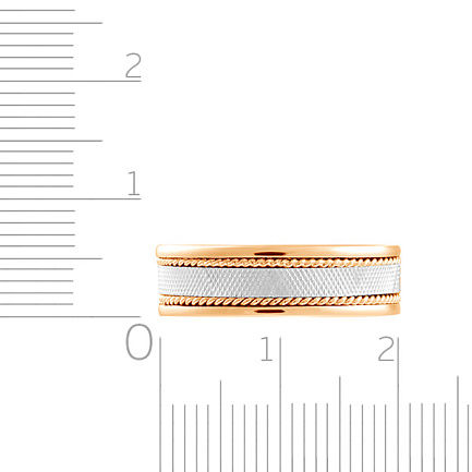 Кольцо обручальное из красного золота