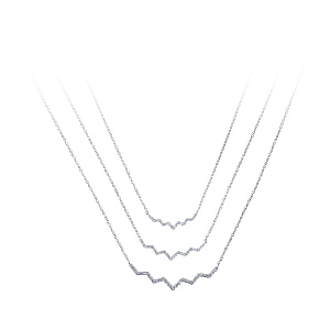 Колье из серебра с фианитом