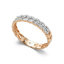 Кольцо из красного золота с бриллиантами