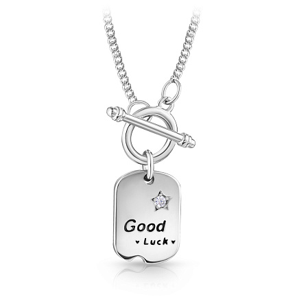 Колье из серебра с фианитом