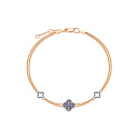 Браслет из красного золота с бриллиантами, танзанитом