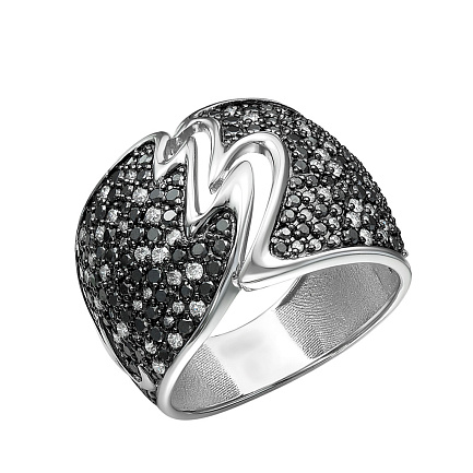 Кольцо из белого золота с бриллиантами