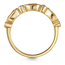 Кольцо из желтого золота с бриллиантами, цитрином