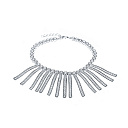 Браслет декоративный из серебра с фианитом