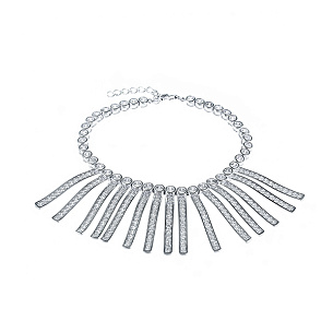 Браслет декоративный из серебра с фианитом