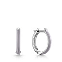 Серьги с английским замком из серебра с аметистом