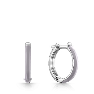 Серьги с английским замком из серебра с эмалью