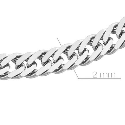 Браслет автомат из серебра, плетение двойное панцирное