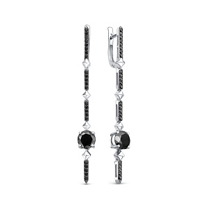 Серьги из белого золота с бриллиантами