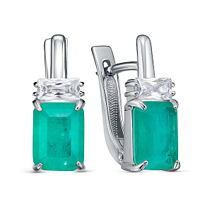 Серьги с английским замком из серебра