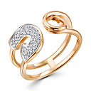 Кольцо из красного золота с бриллиантами