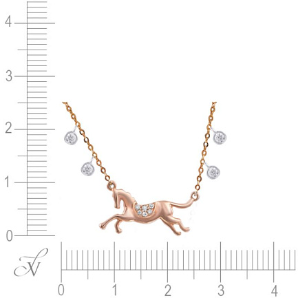 Колье из комбинированного золота с бриллиантами