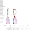 Серьги с английским замком из красного золота с бриллиантами