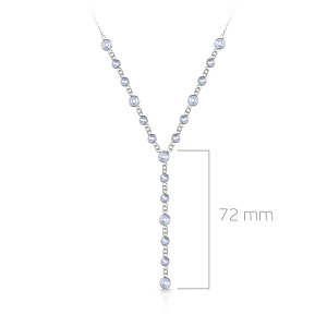 Колье из серебра с фианитом