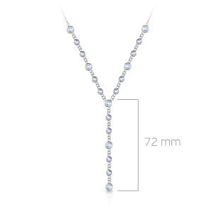 Колье из серебра с фианитом