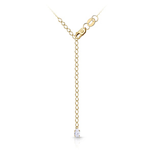 Колье из желтого золота с фианитом