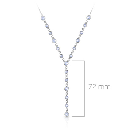 Колье из серебра с фианитом