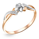 Кольцо из красного золота с бриллиантами