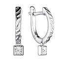 Серьги из серебра с бриллиантами