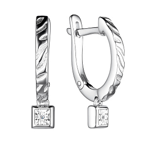 Серьги из серебра с бриллиантами