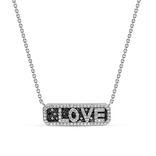 Колье из белого золота с бриллиантом