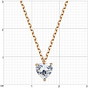 Колье из красного золота с фианитом