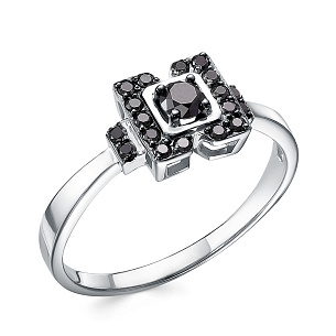 Кольцо из белого золота с бриллиантом