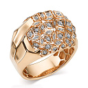 Кольцо из красного золота с бриллиантами