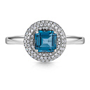 Кольцо из белого золота с бриллиантами