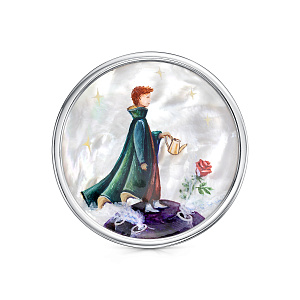 Брошь из серебра с перламутром