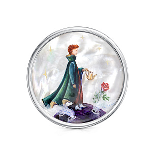 Брошь из серебра с перламутром