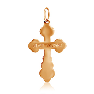 Крест из комбинированного золота