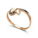 Кольцо из красного золота с бриллиантами